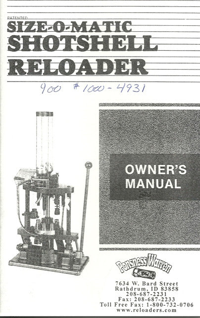 900 (#1000-4931) Manual